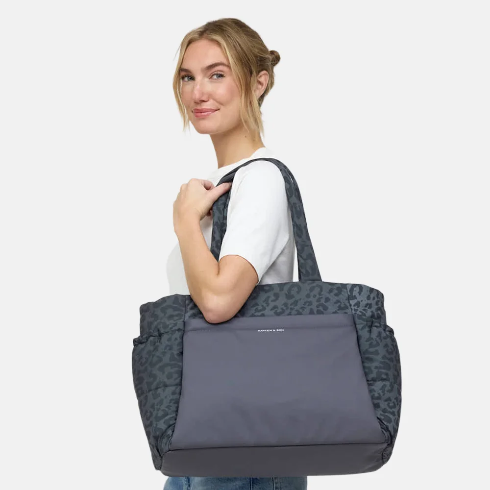 Kapten & Son Hellvi shopper dark grey leo bij Duifhuizen