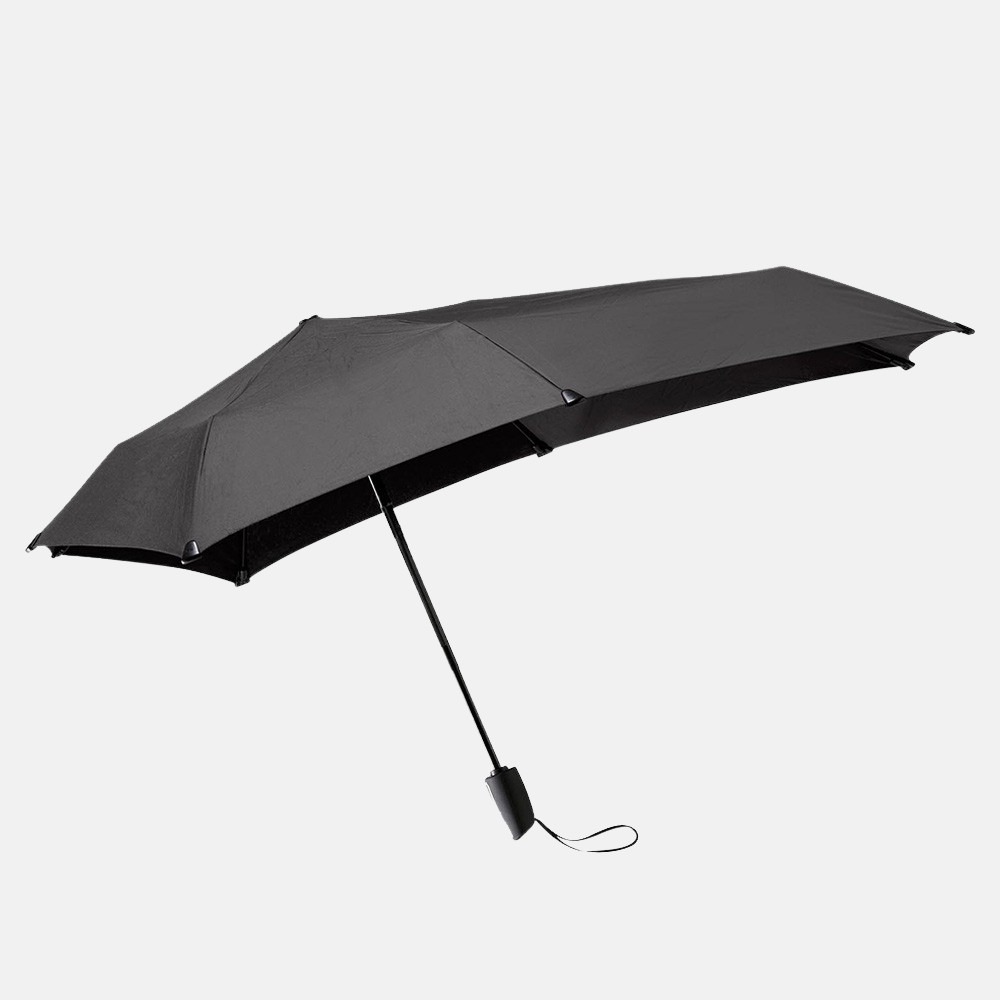 Senz Mini Automatic paraplu pure black bij Duifhuizen