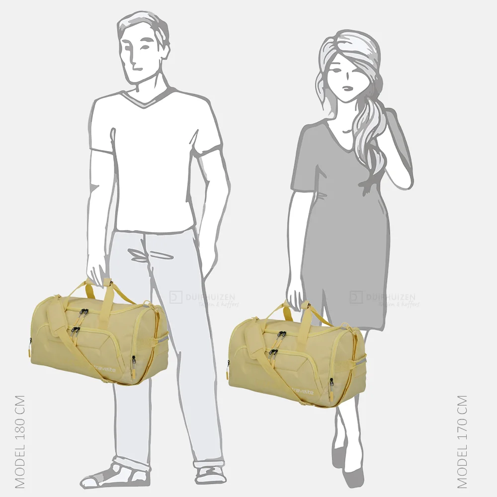 Travelite Duffle Kick Off reistas M yellow bij Duifhuizen
