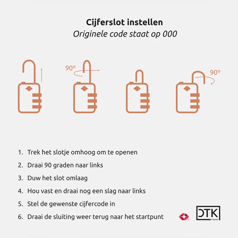 Duifhuizen kofferslot zwart & grijs bij Duifhuizen