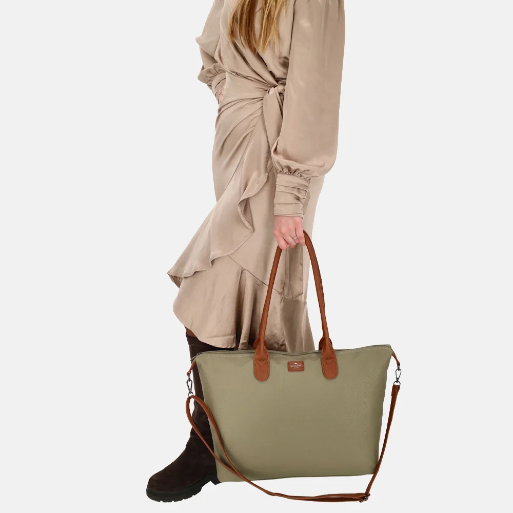 Charm London Buckingham Palace shopper L olijfgroen bij Duifhuizen