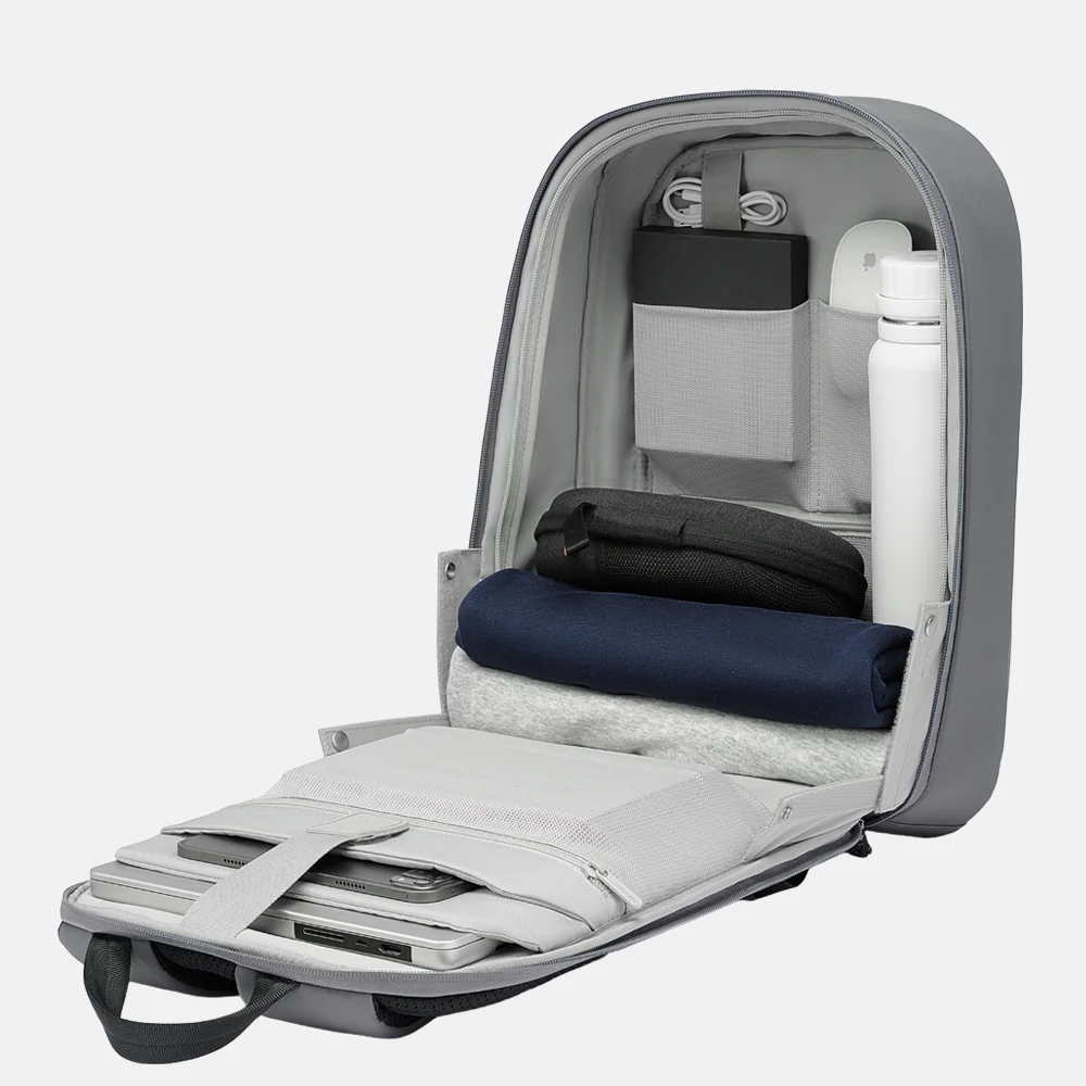 XD Design Bobby Edge laptoprugzak antidiefstal 16 inch grey bij Duifhuizen