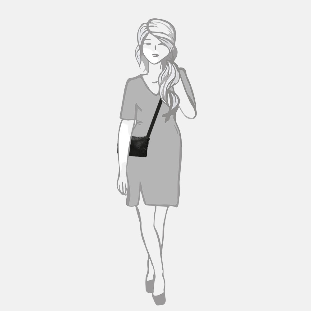 Bear Design Uma crossbody tas M black bij Duifhuizen