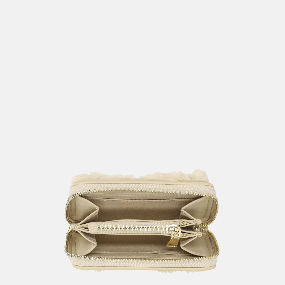 Laurent David Gloria portemonnee XS faux fur beige bij Duifhuizen