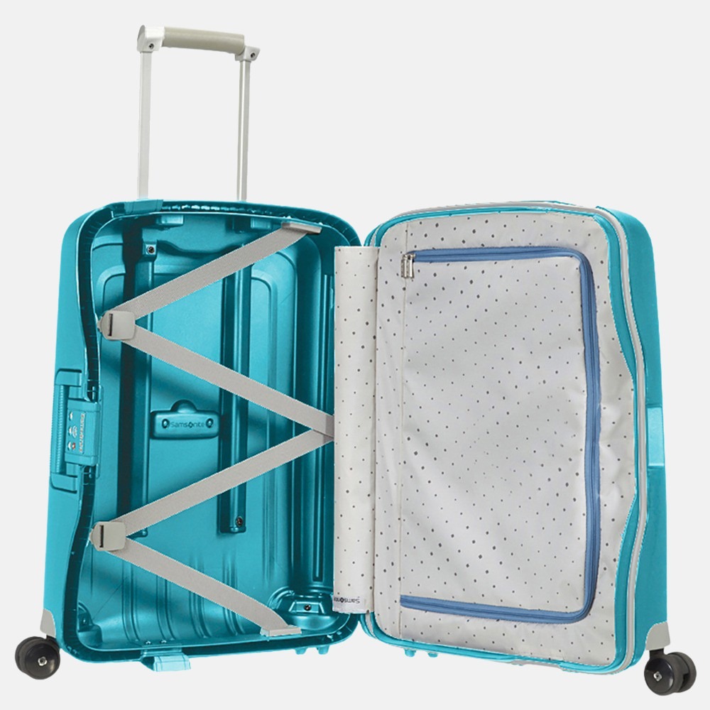 Samsonite S'Cure koffer 55 cm aqua blue bij Duifhuizen