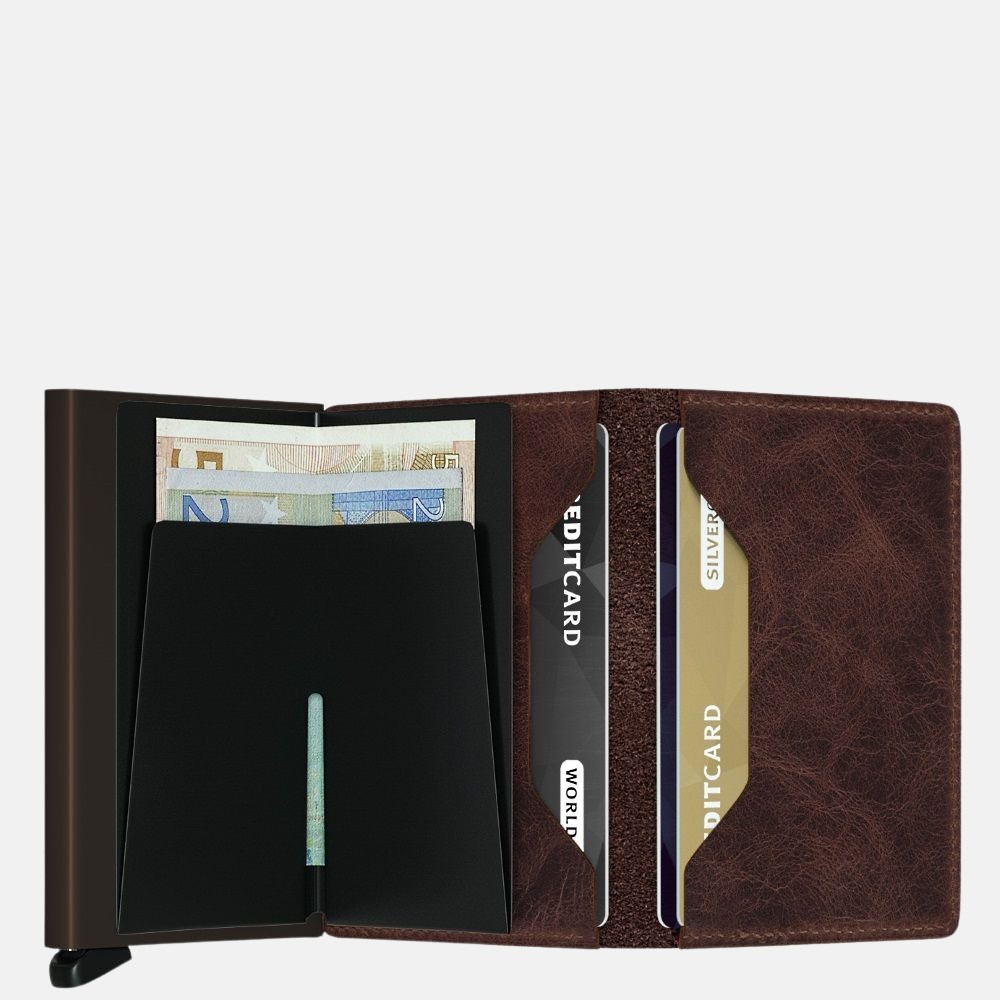 Secrid Slimwallet pasjeshouder vintage chocolate bij Duifhuizen