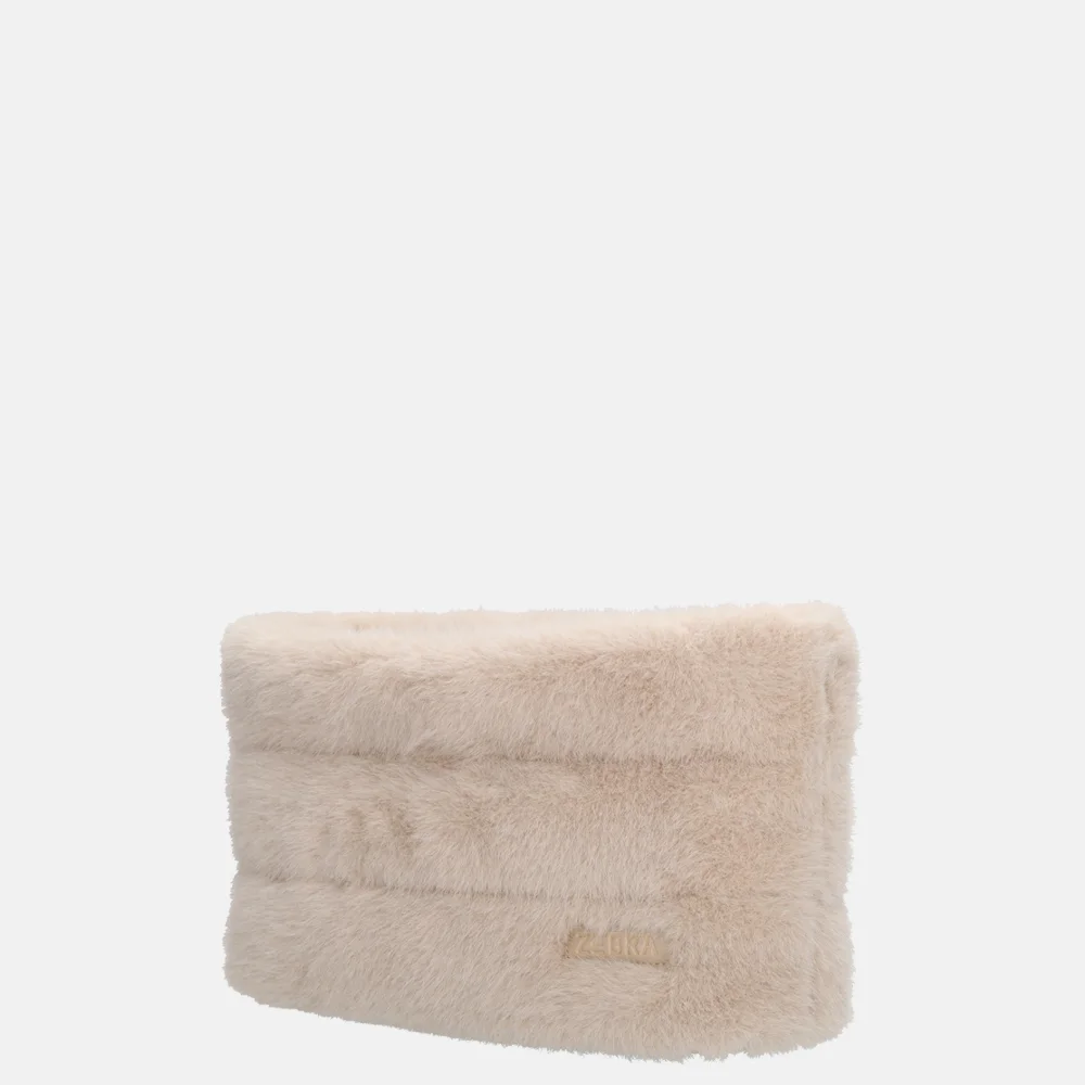 Zebra Trends Emma crossbody tas faux fur S creme bij Duifhuizen