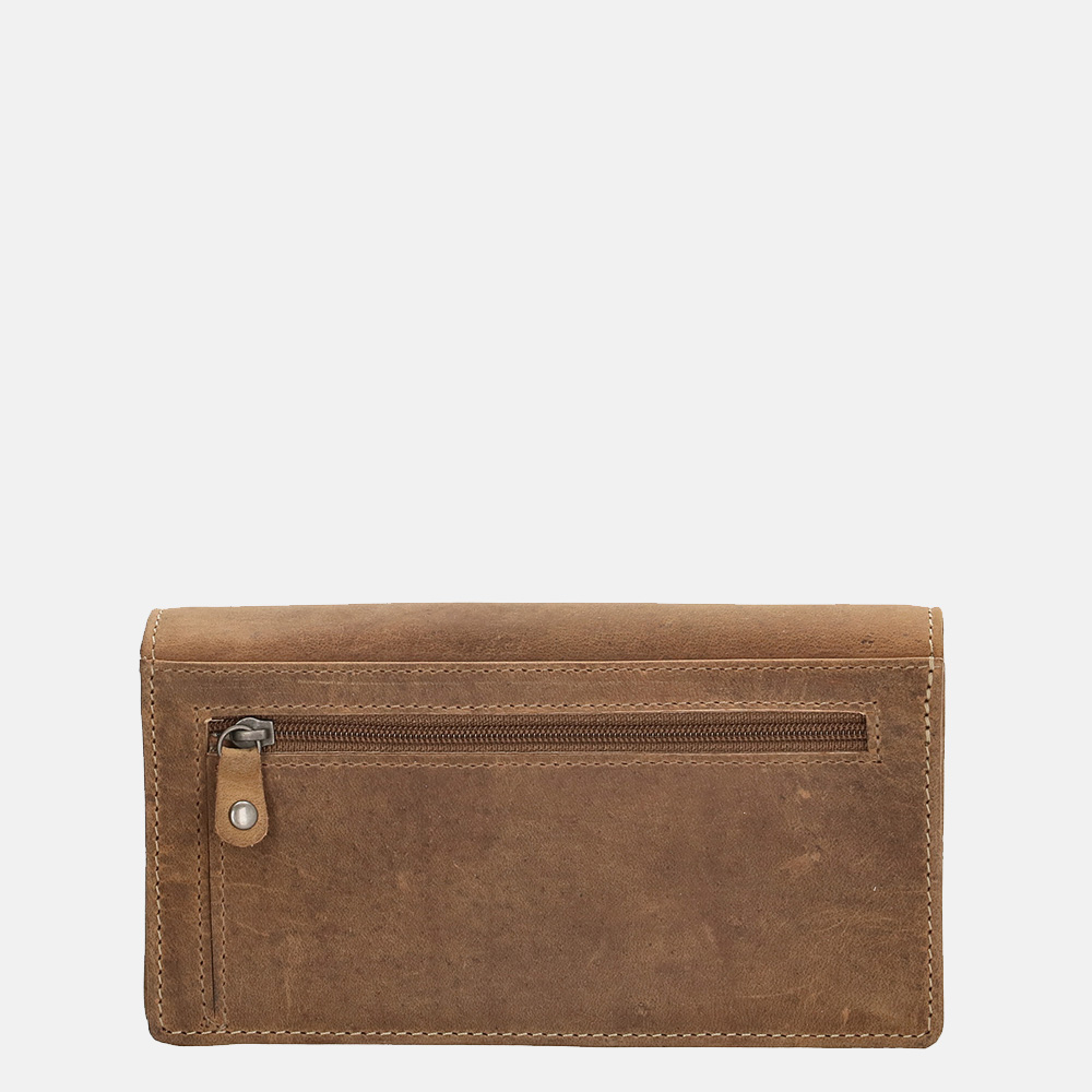 Hide & Stitches Idaho portemonnee brown bij Duifhuizen