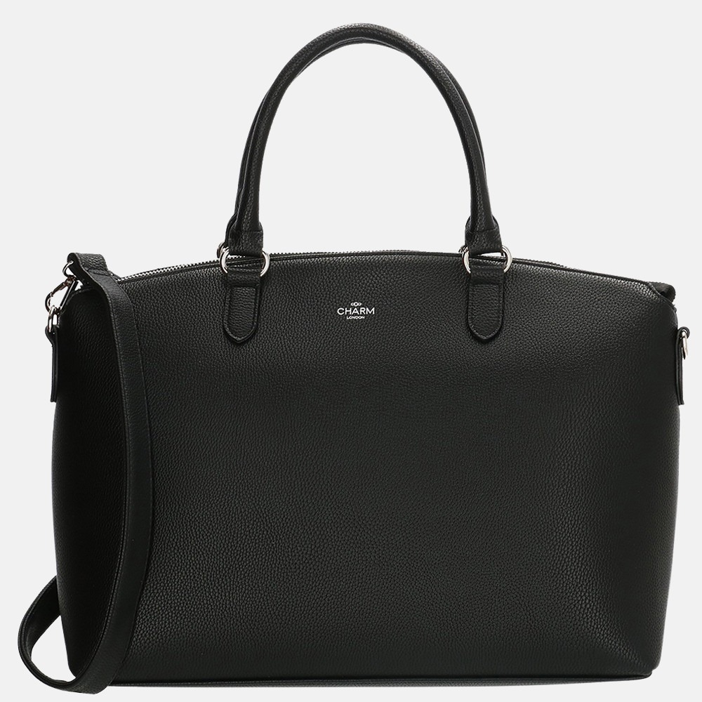 Charm London Stratford handtas 13 inch black bij Duifhuizen