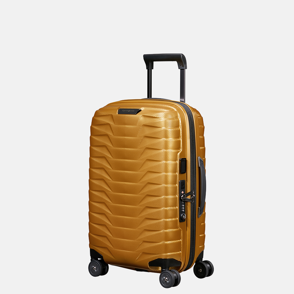 Samsonite Proxis expandable handbagage koffer 55 cm honey gold bij Duifhuizen