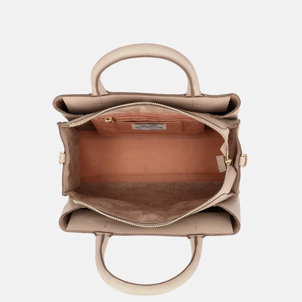 Loulou Essentiels Vera handtas cashmere bij Duifhuizen