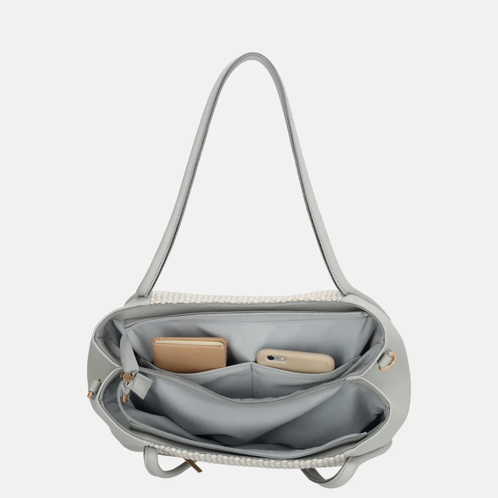 Charm London Paris shopper riet lichtblauw bij Duifhuizen