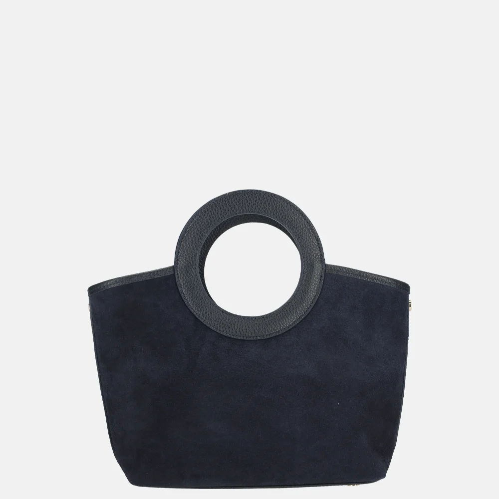 Charm London handtas suede donkerblauw bij Duifhuizen