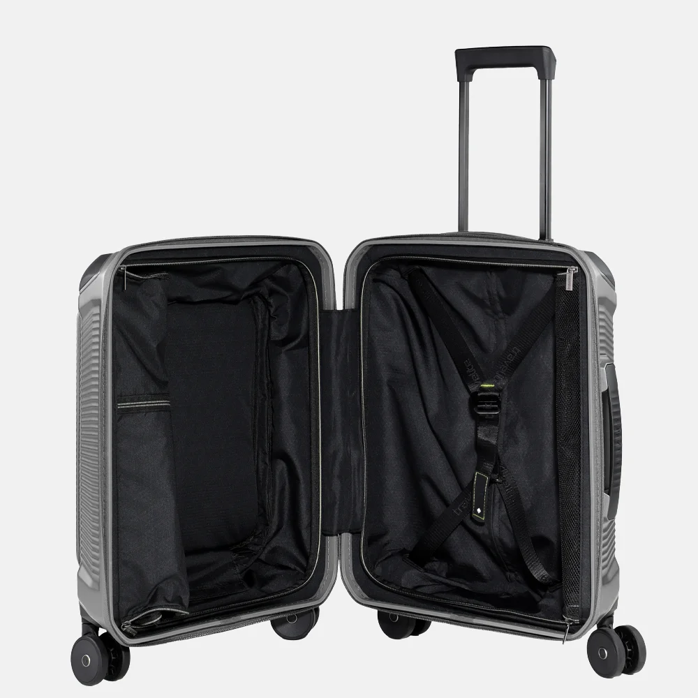 Travelite Millennium handbagage koffer 55 cm silver bij Duifhuizen