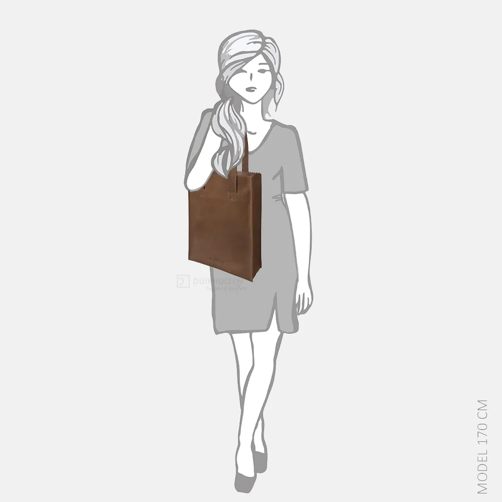 My paper bag shopper hazel brown bij Duifhuizen