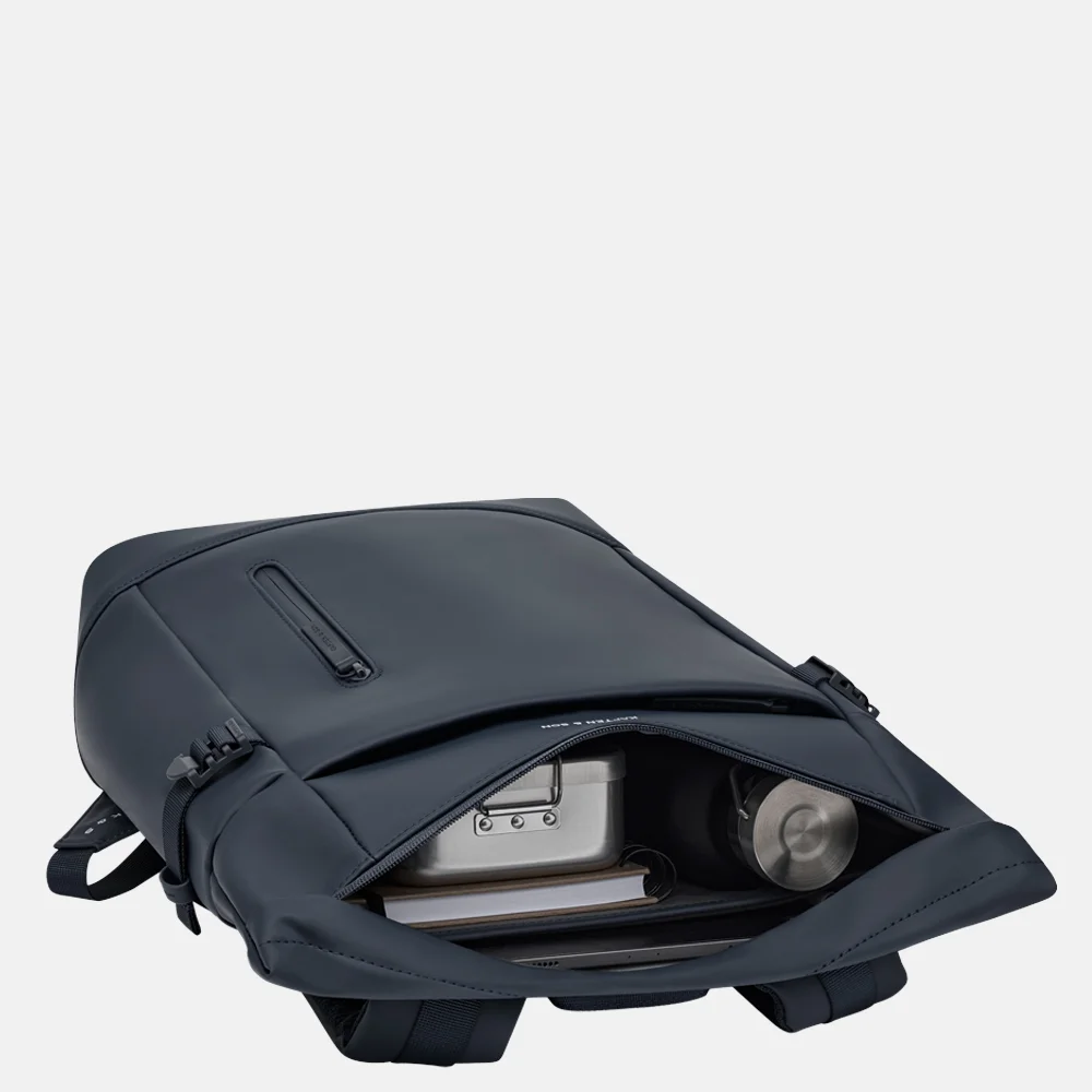 Kapten & Son Helsinki 2.0 laptoprugzak 15 inch navy blue bij Duifhuizen