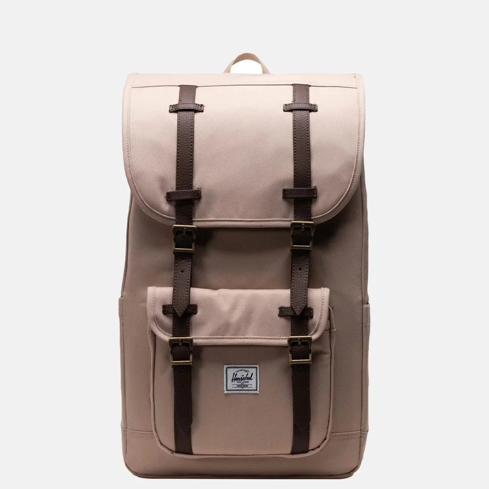 Herschel Little America rugzak 16 inch Light Taupe bij Duifhuizen