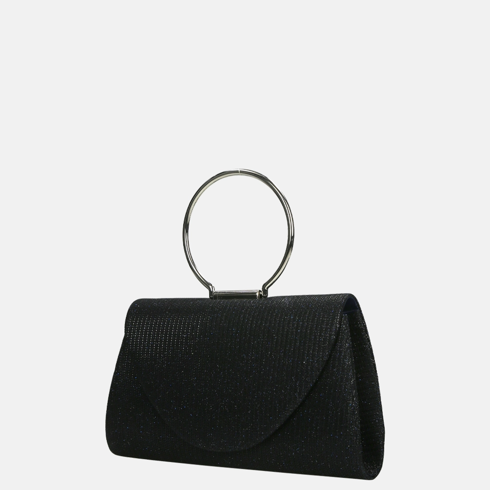 Firenze ring clutch glitter blue bij Duifhuizen