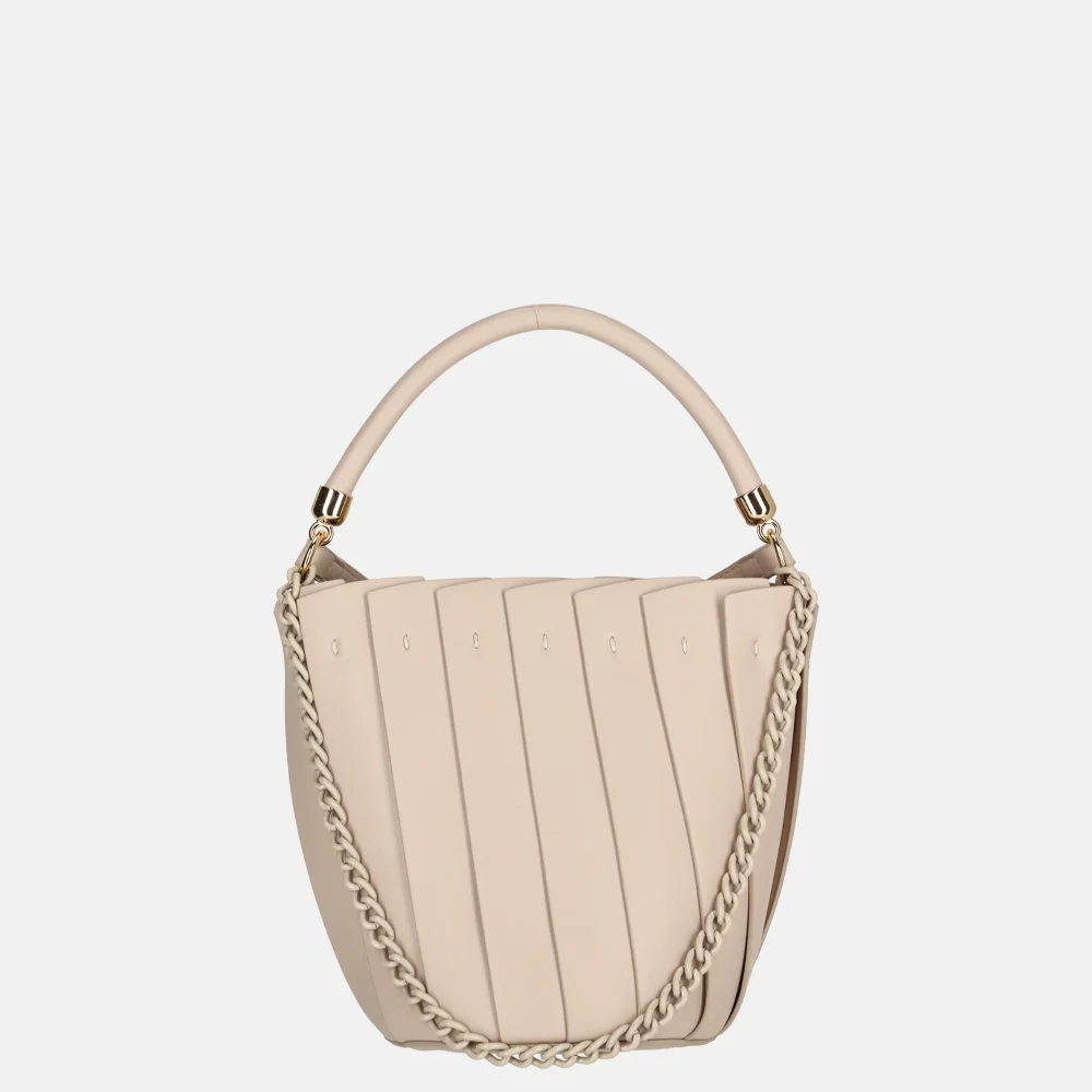 Firenze plissé bucket handtas beige