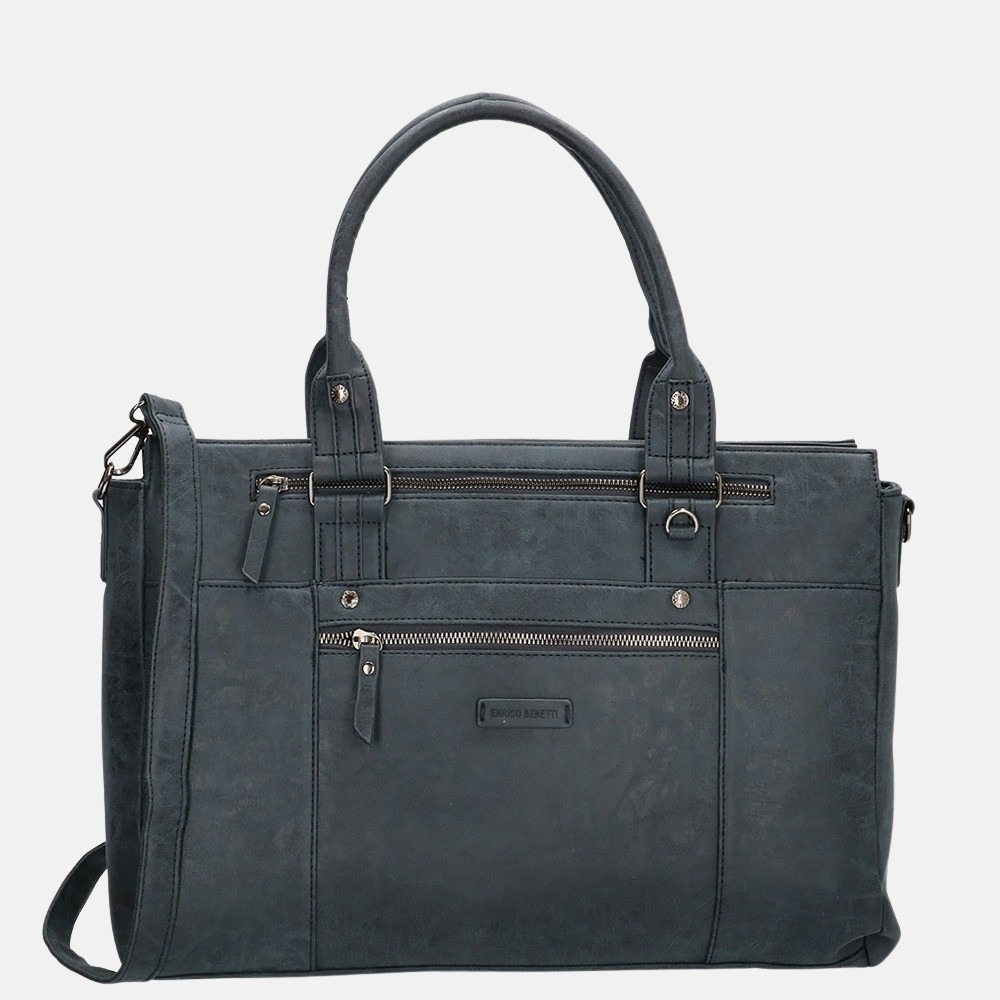 Enrico Benetti Nikki shopper 14 inch blue bij Duifhuizen