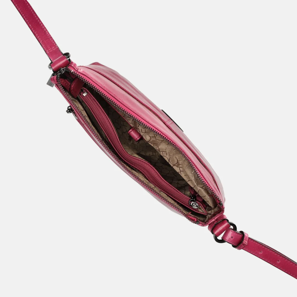 Claudio Ferrici Pelle Vecchia crossbody tas orchidea bij Duifhuizen