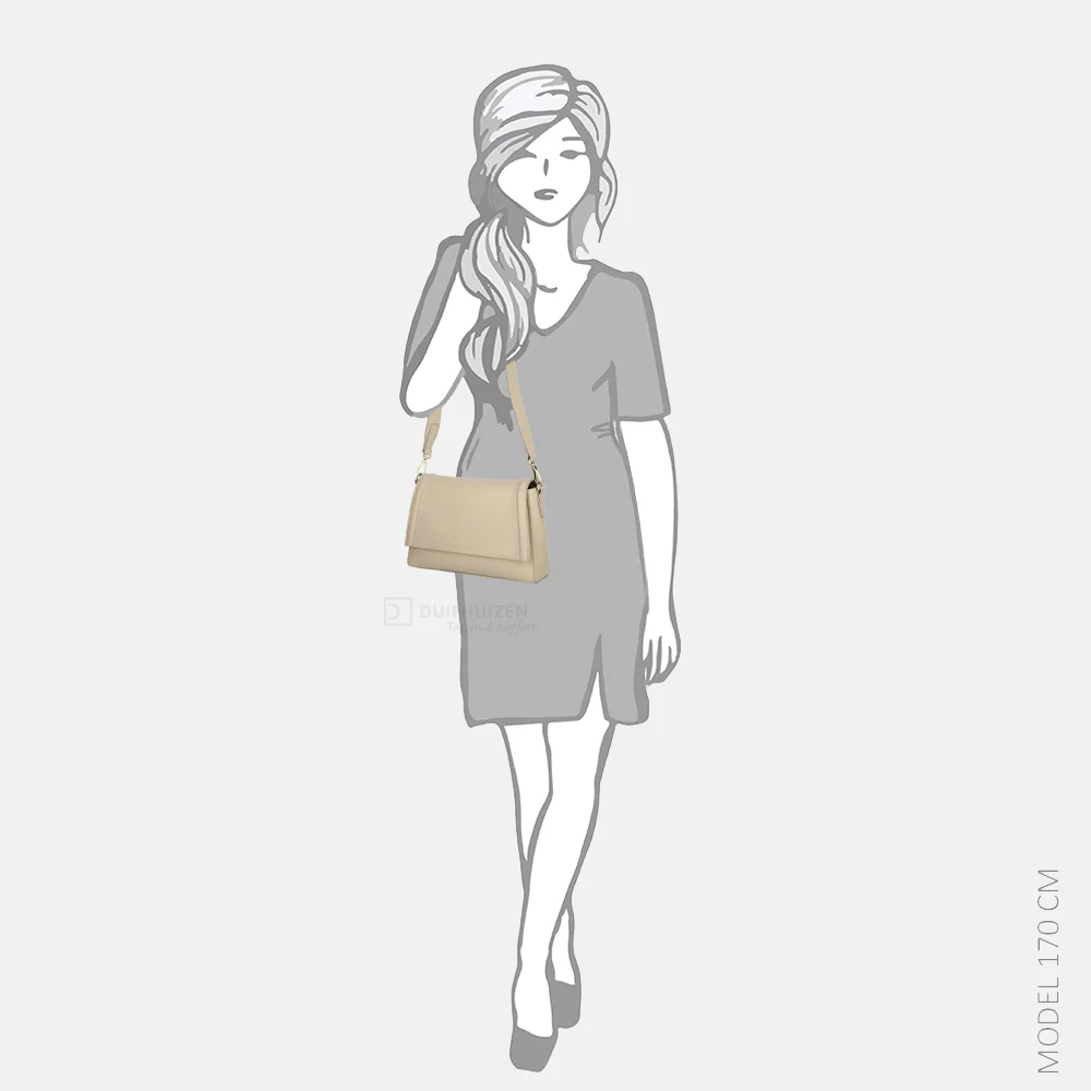 Rise of Rosa overslag crossbody tas offwhite bij Duifhuizen