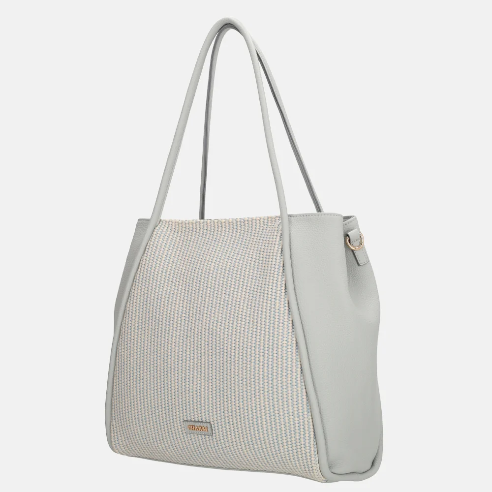 Charm London Paris shopper riet lichtblauw bij Duifhuizen