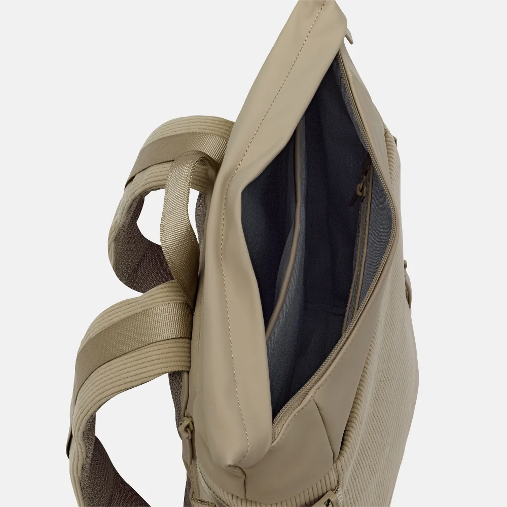 Kapten & Son Helsinki Pro Corduroy rugzak 15 inch dusty khaki bij Duifhuizen