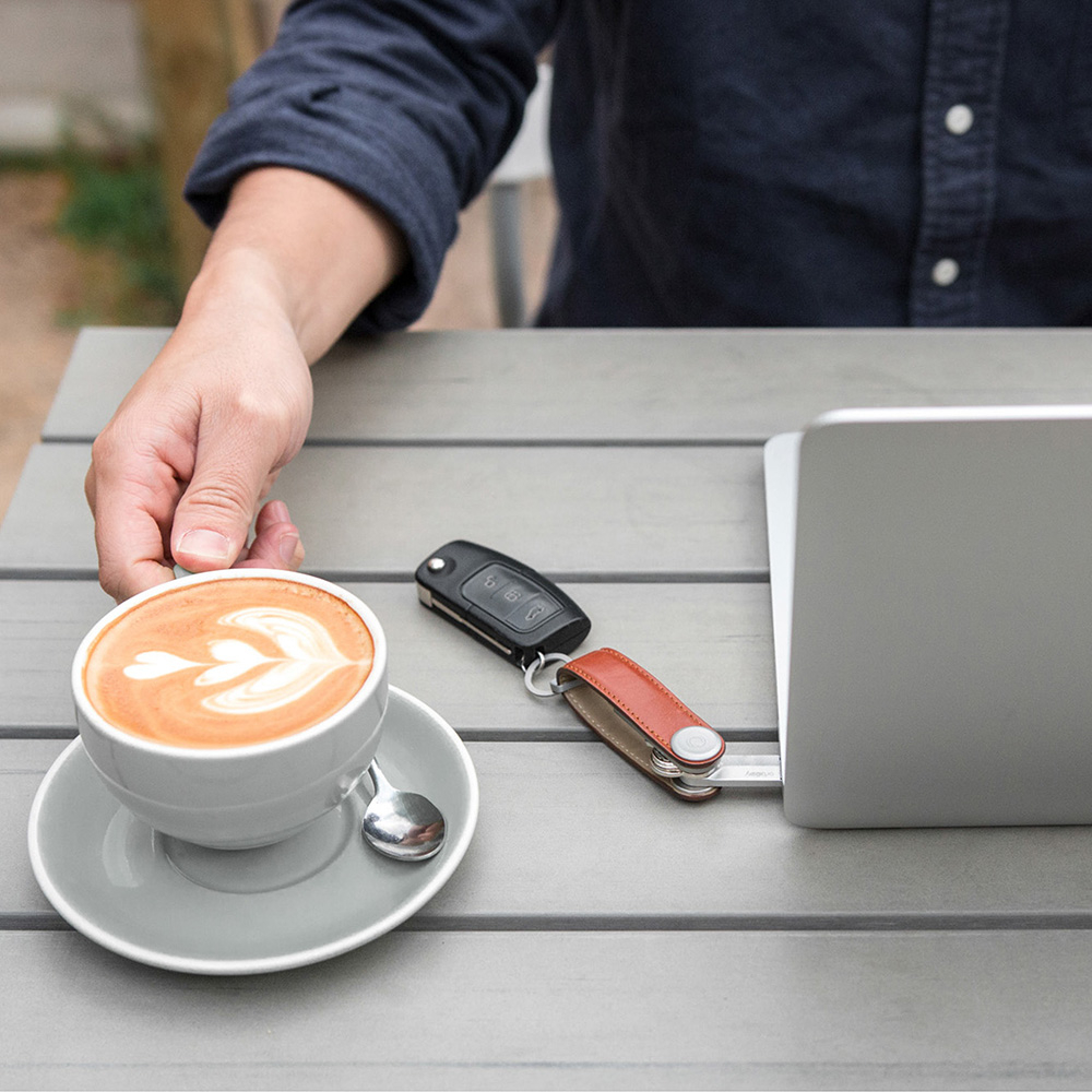 Orbitkey Key Organizer 2.0 Leather cognac tan bij Duifhuizen