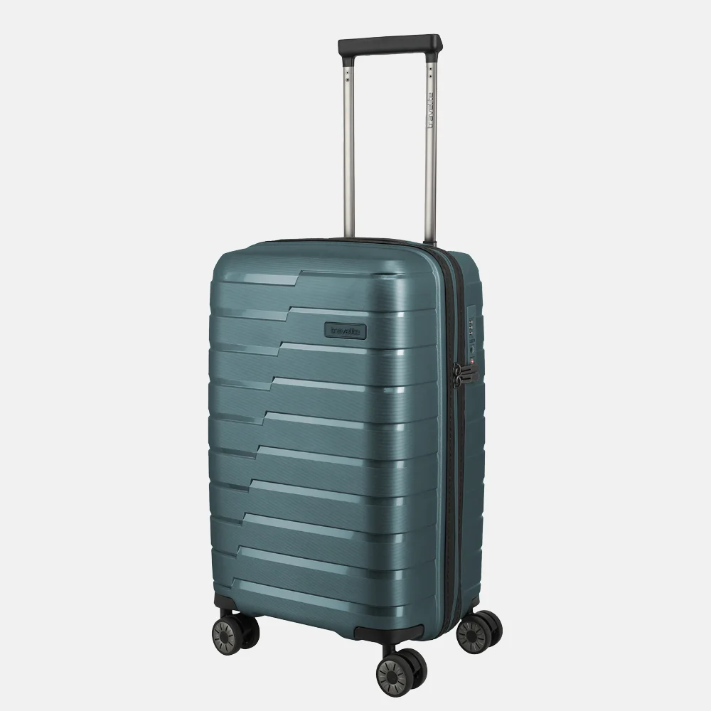Travelite Air Base handbagage koffer slim 55 cm ice blue bij Duifhuizen