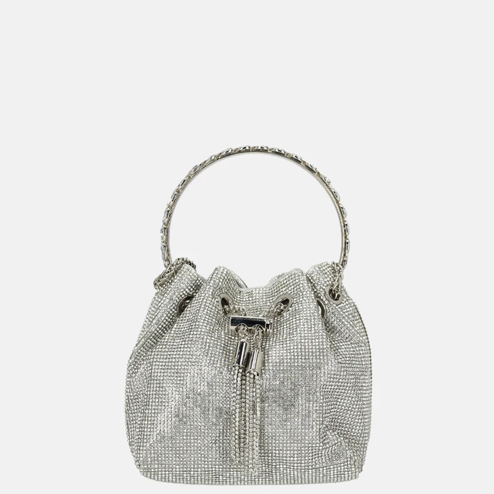 Firenze Reticule strass handtas silver bij Duifhuizen