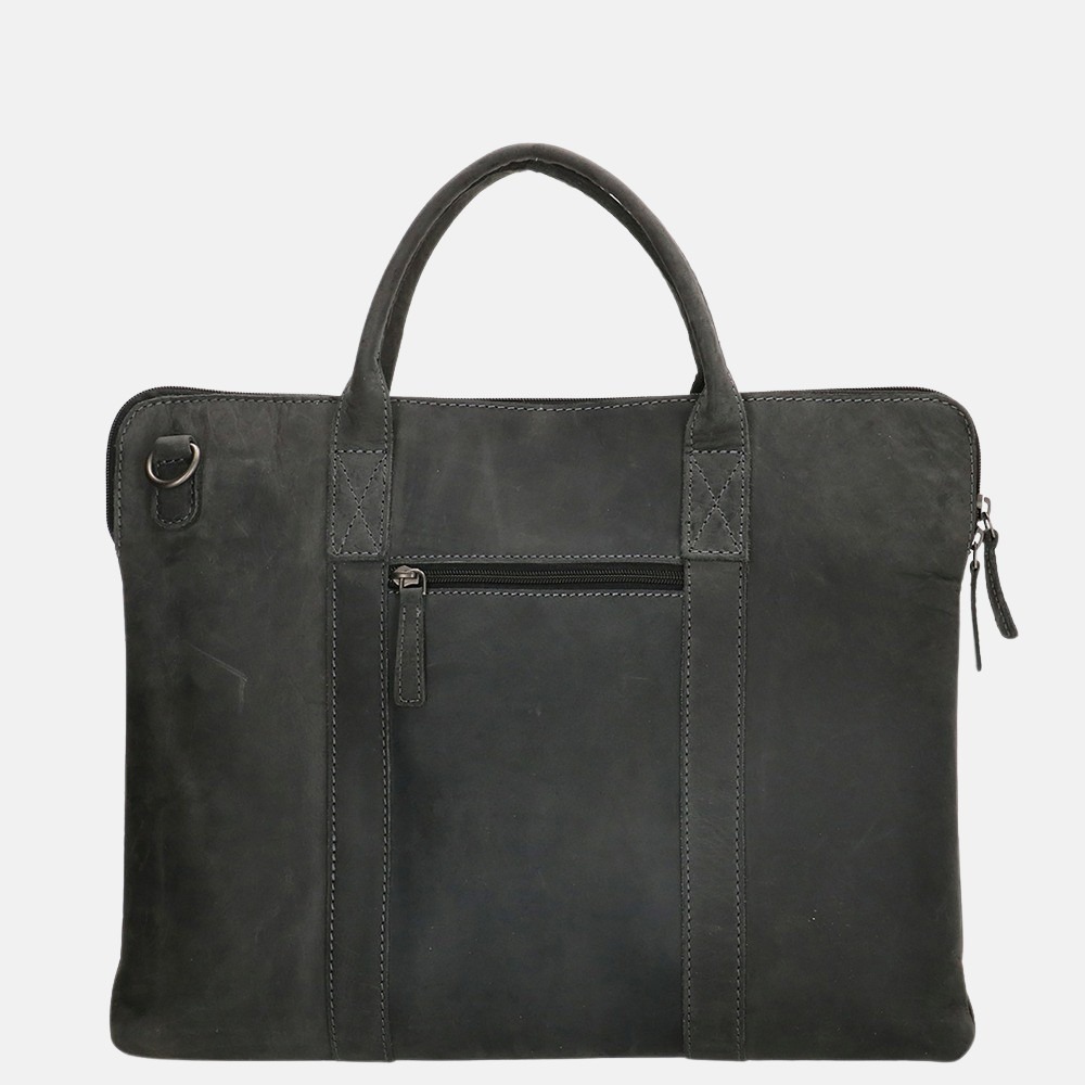 Hide & Stitches Idaho laptoptas 15.6 inch black bij Duifhuizen