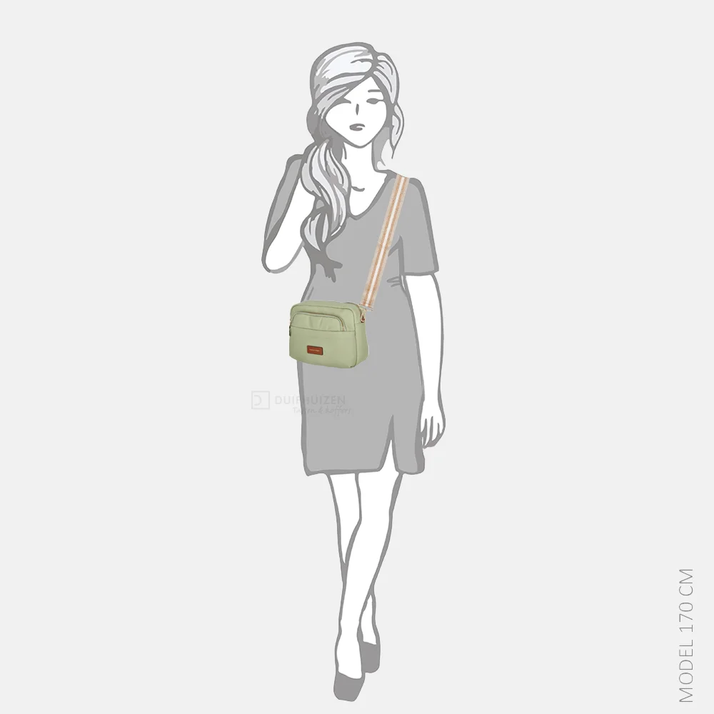 Daniele Donati crossbody tas lichtgroen bij Duifhuizen