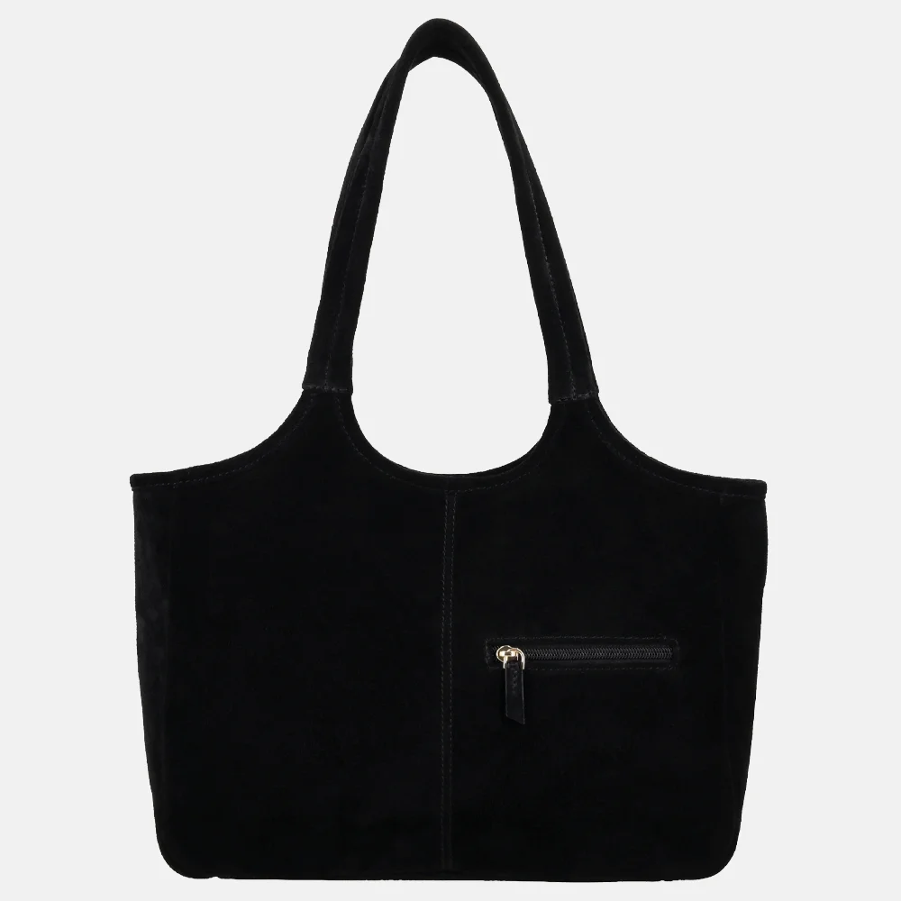 Charm London Sevilla shopper suede zwart
