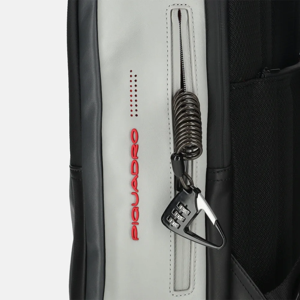 Piquadro Urban laptoprugzak 14 inch grey nero bij Duifhuizen