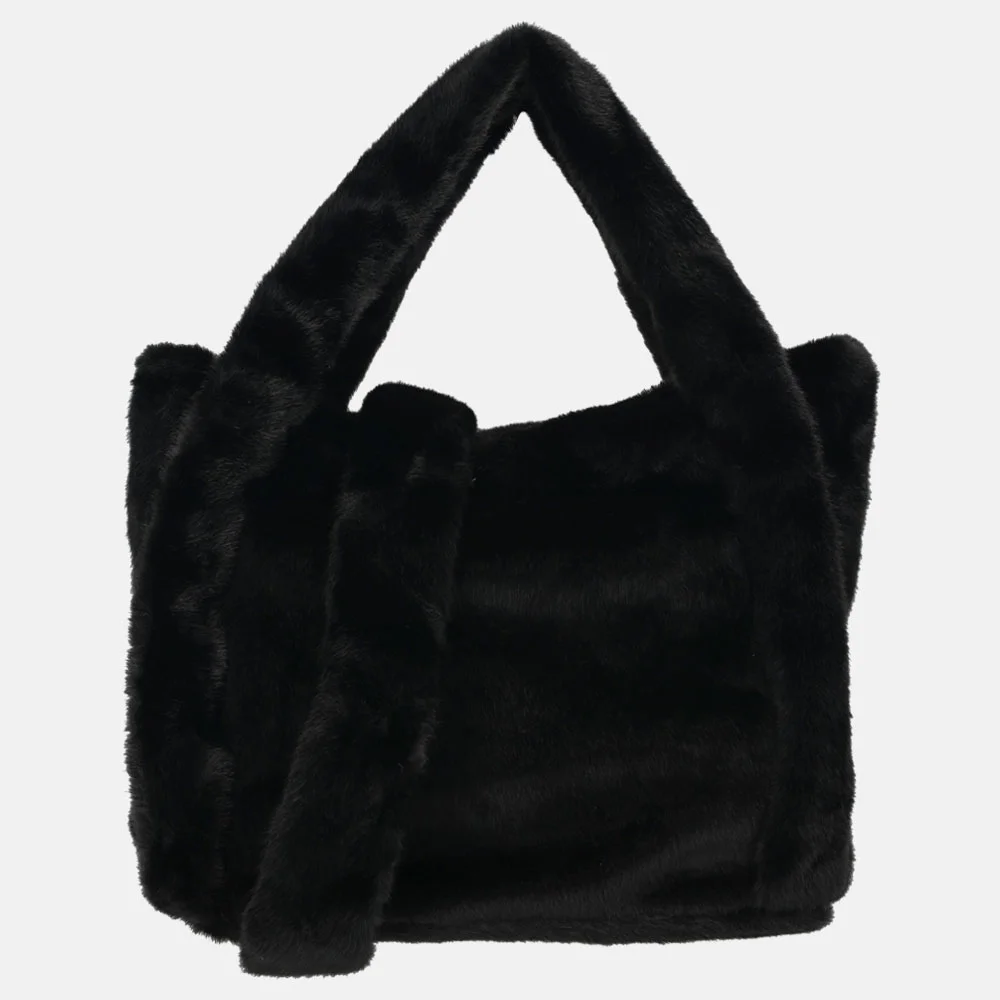 Firenze handtas faux fur black bij Duifhuizen