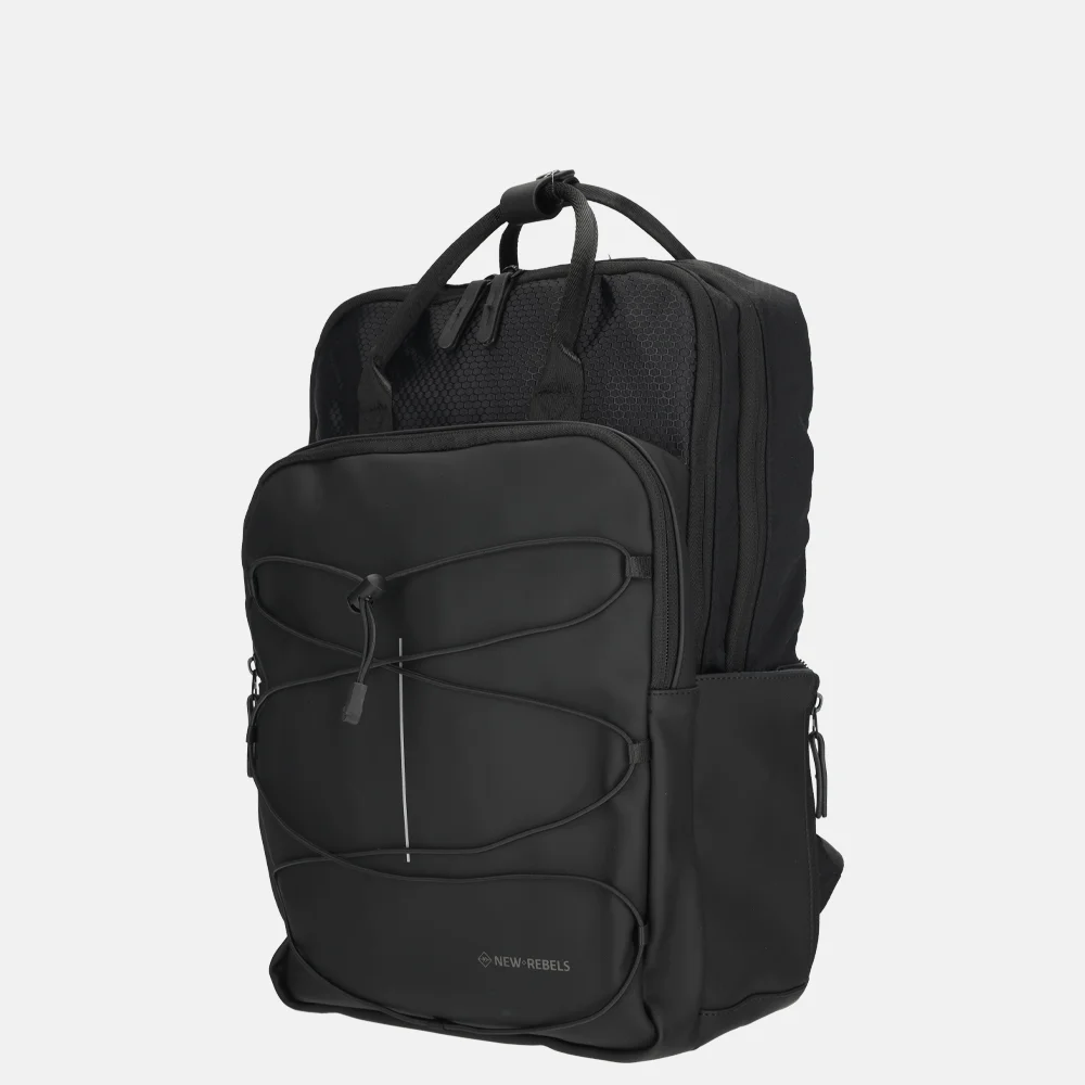 New Rebels Trondheim rugzak 15 inch black bij Duifhuizen