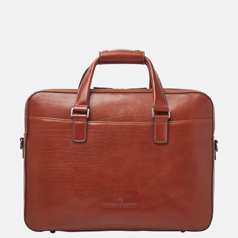 Castelijn & Beerens Ted laptoptas 15.6 inch cognac bij Duifhuizen