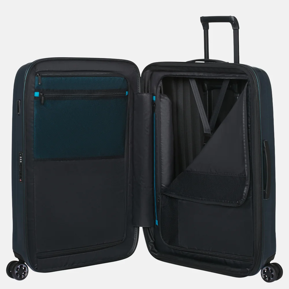 Samsonite Nexis Spinner Expandable reiskoffer 76 cm deep petrol bij Duifhuizen
