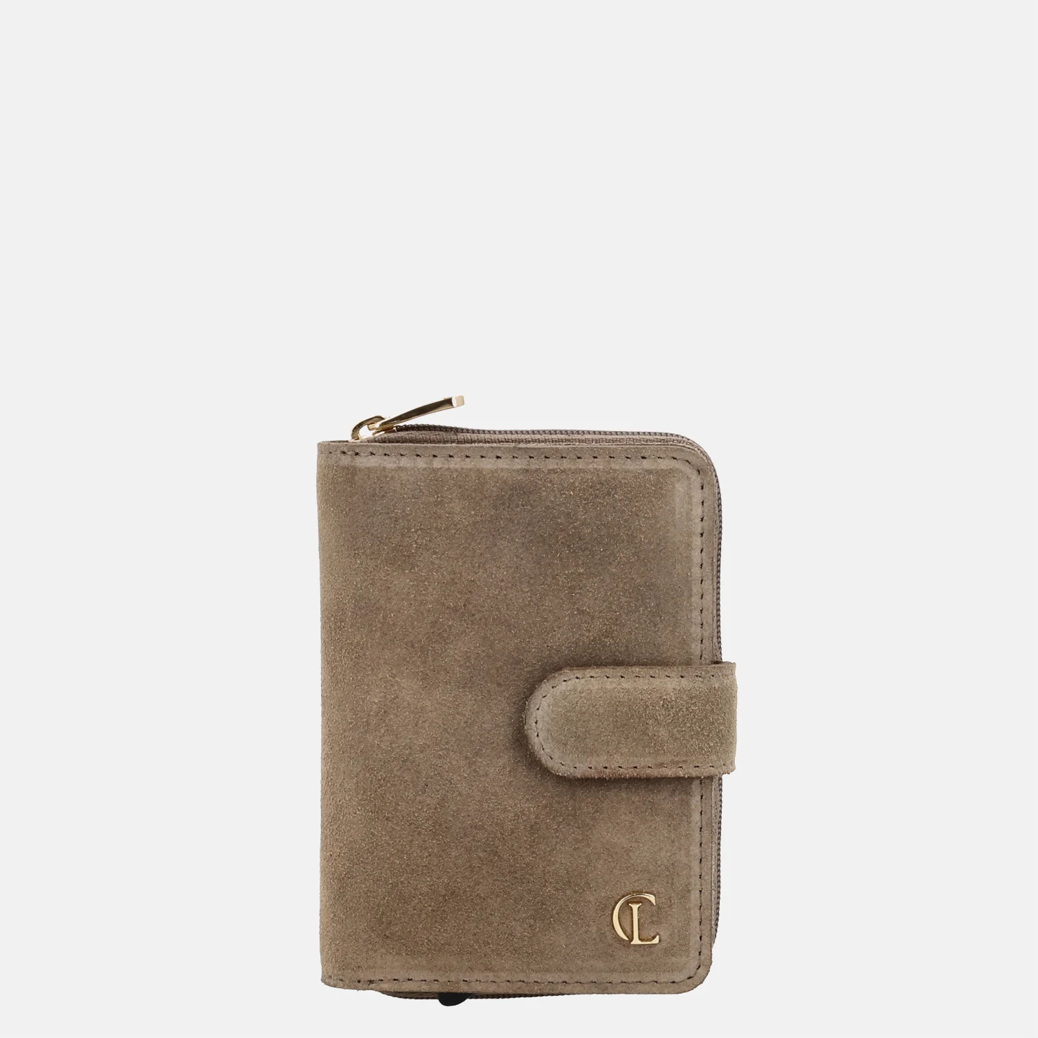 Charm London Sevilla portemonnee suede donkertaupe