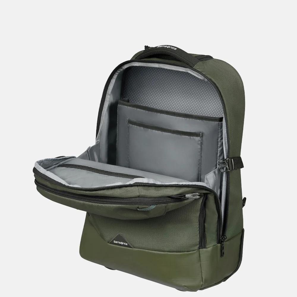 Samsonite Roadseeker laptoprugzak 17 inch dark olive bij Duifhuizen