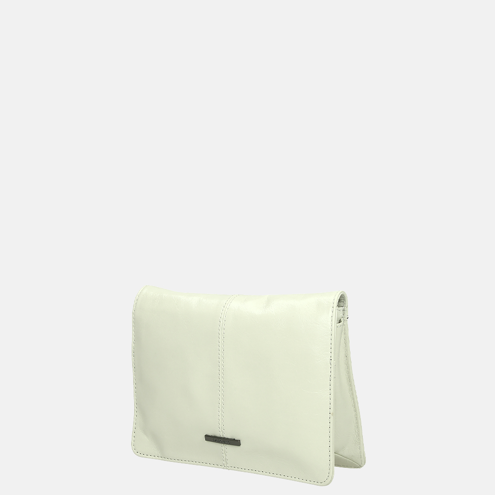 Claudio Ferrici Pelle Vecchia crossbody tas crema bij Duifhuizen
