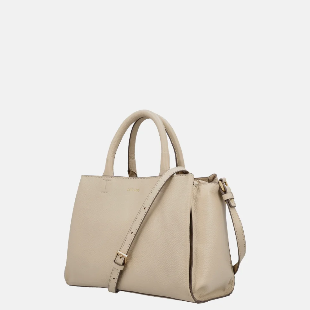 Loulou Essentiels Vera handtas M beige bij Duifhuizen