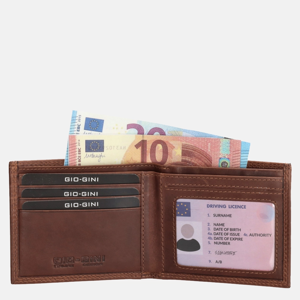Gio Gini portemonnee brown bij Duifhuizen