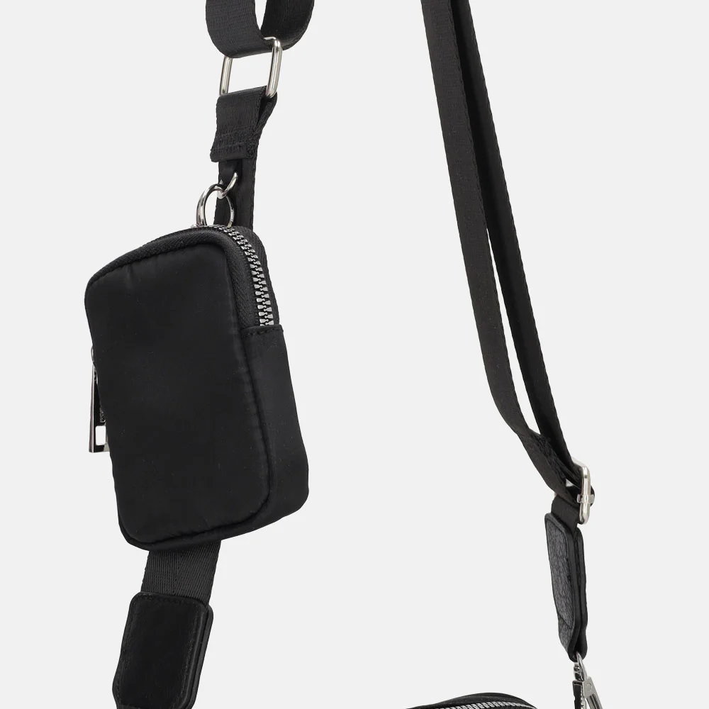 Charm London Odeon crossbody tas zwart bij Duifhuizen