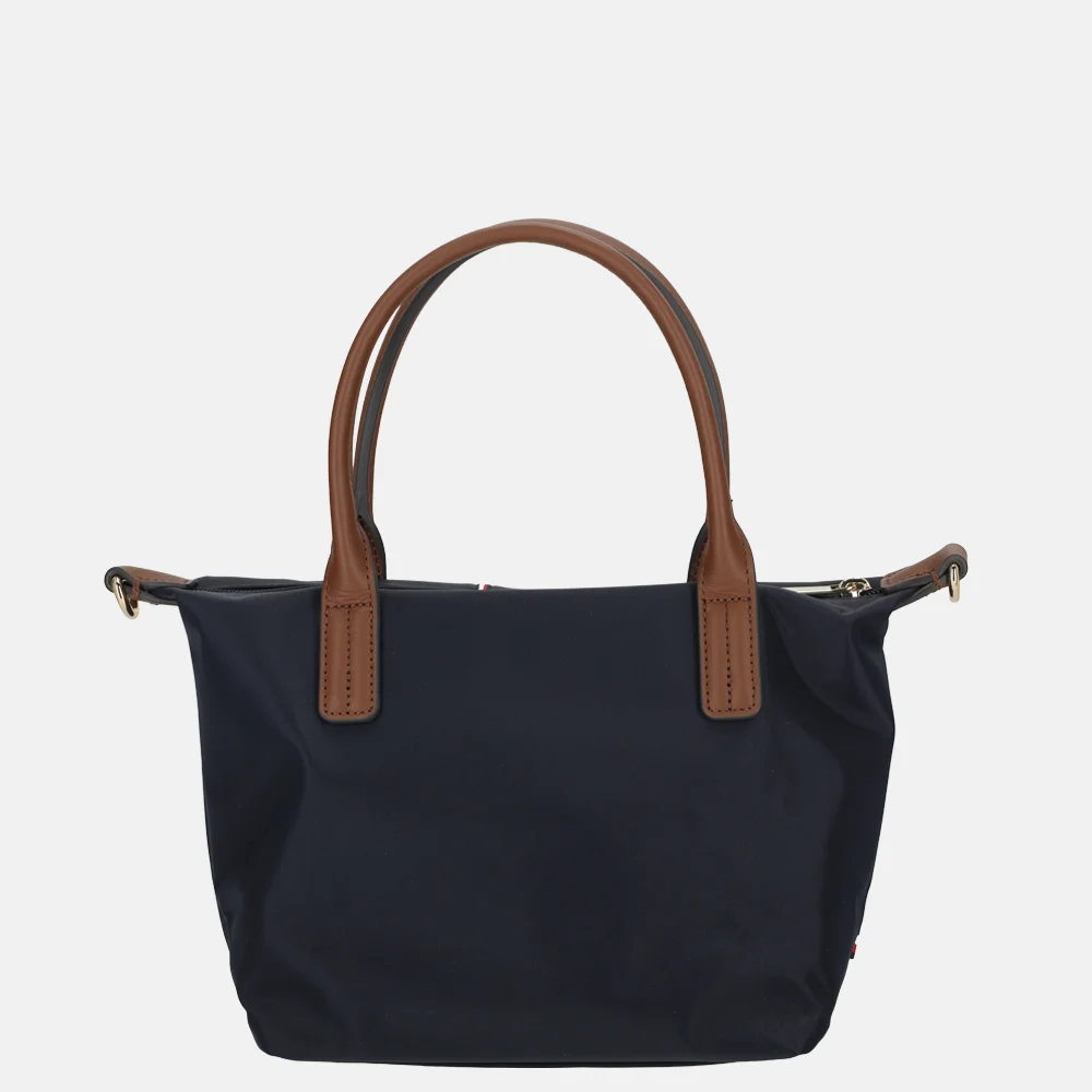 Tommy Hilfiger Popette mini tote handtas space blue corp bij Duifhuizen
