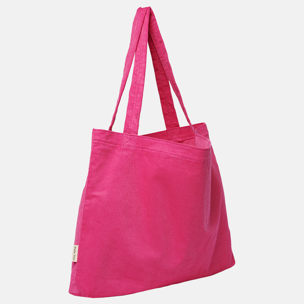 Studio Noos Rib Mom-Bag shopper bright pink bij Duifhuizen
