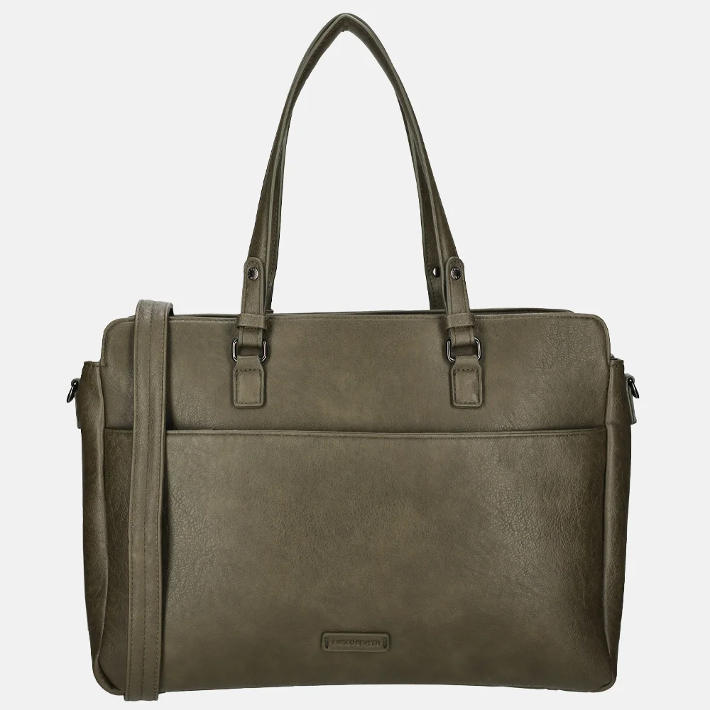Enrico Benetti Lily shopper 15 inch olive bij Duifhuizen