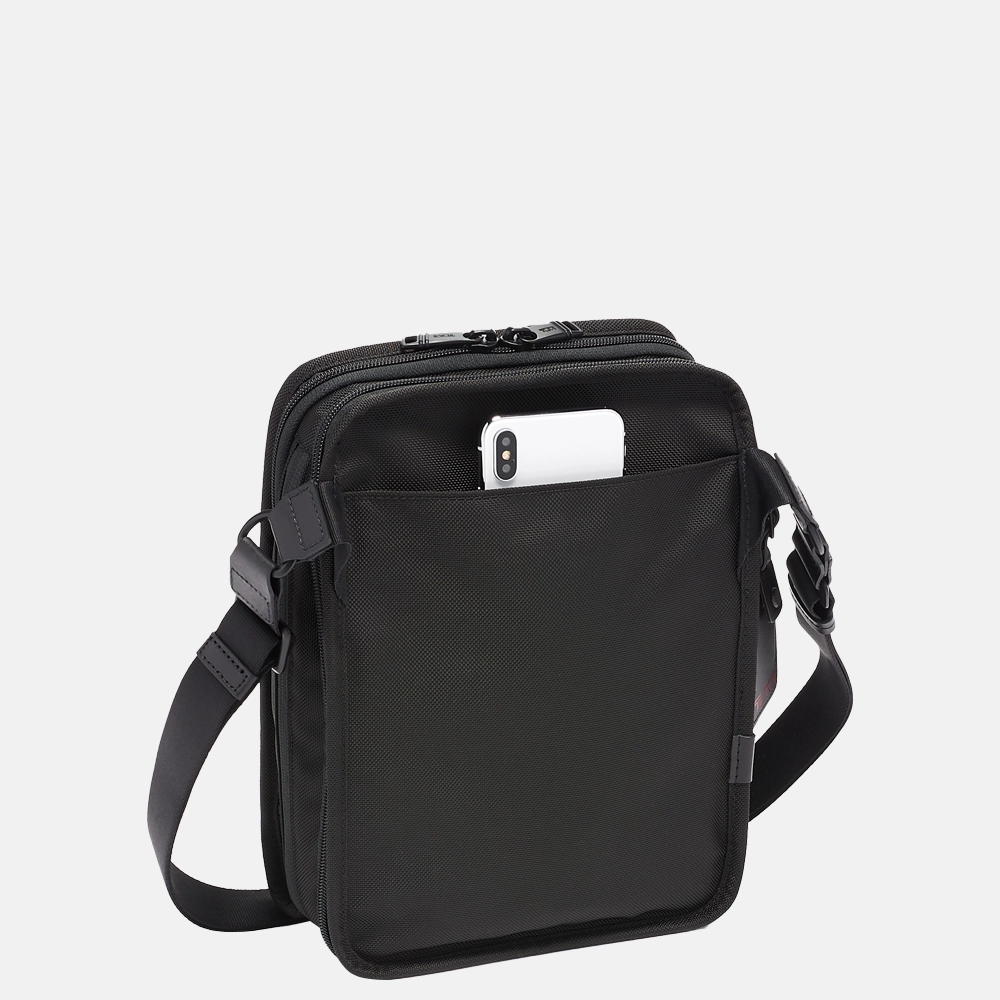 Tumi organizer crossbody tas black bij Duifhuizen