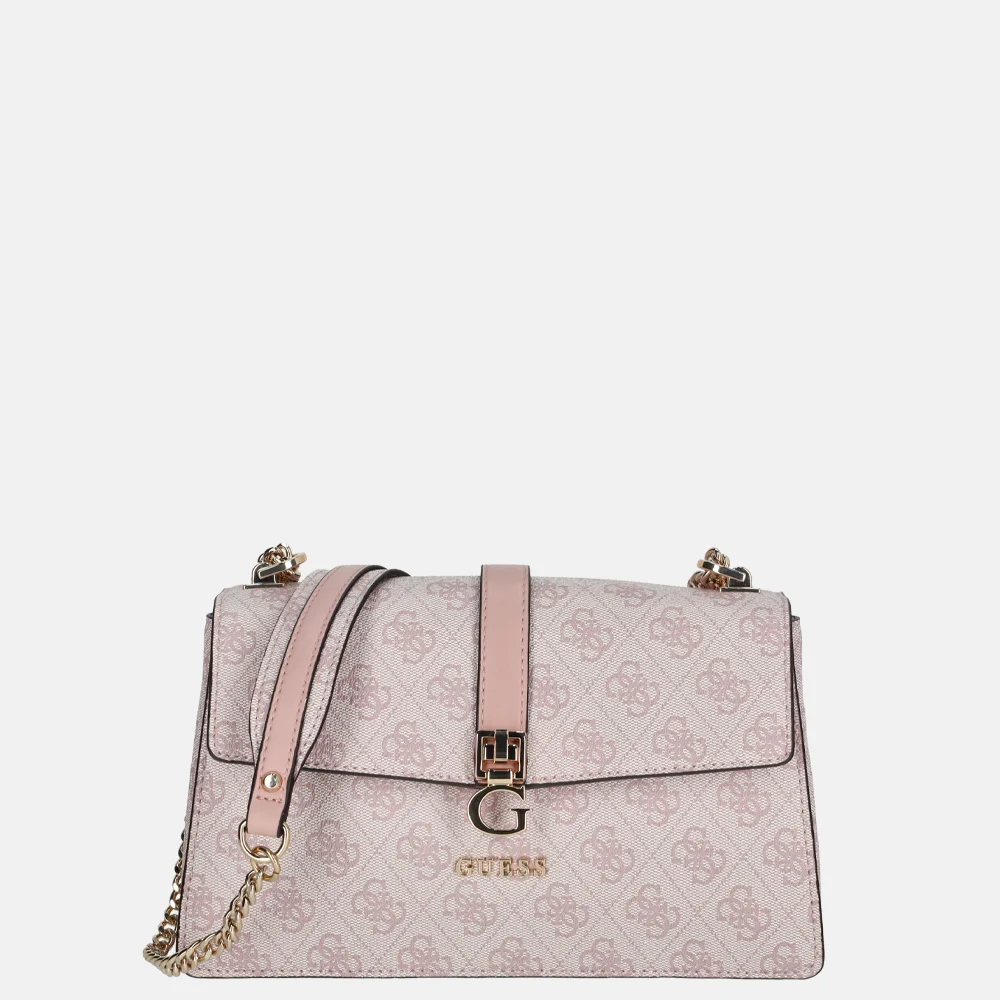 Guess Zamira schoudertas orchid logo